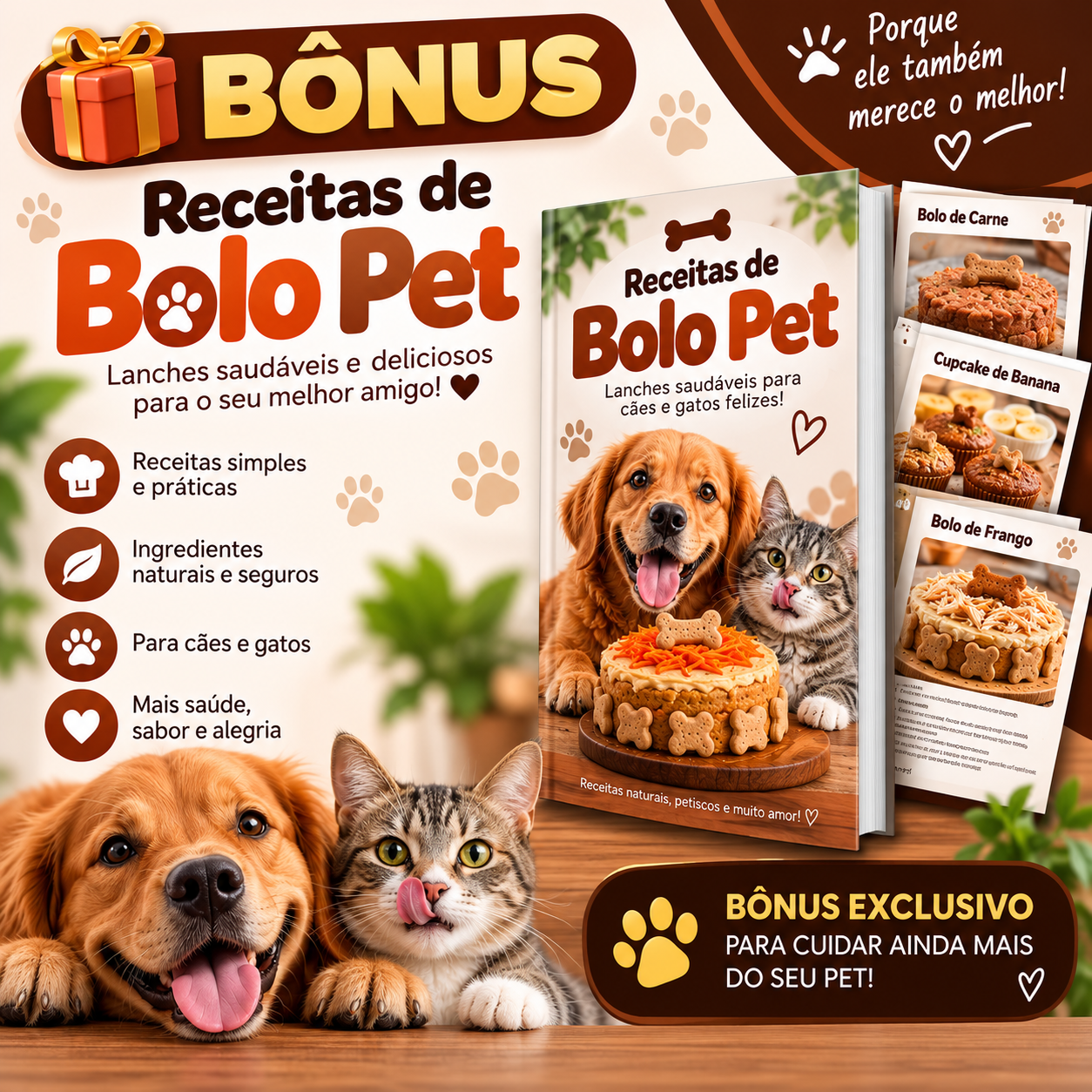 Bônus Receitas de Bolo Pet